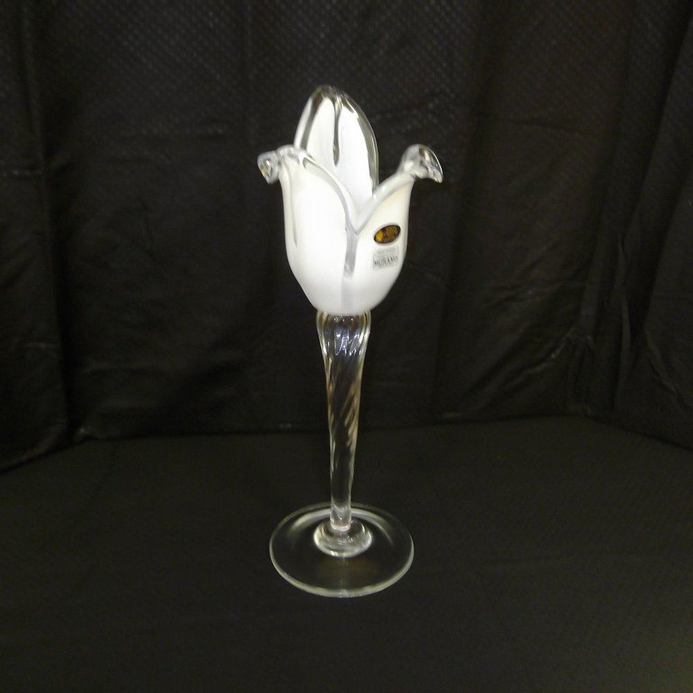 Murano Crystal Tulip candle holder